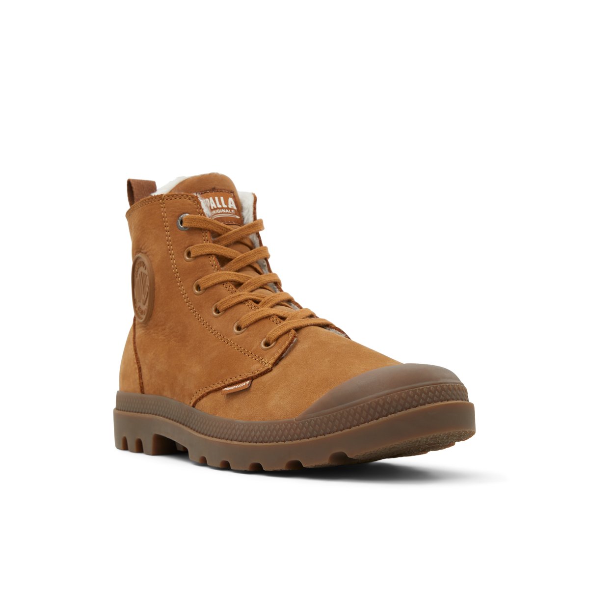 PALLADIUM-Pampa-lea-Bottes décontractées - Cognac
