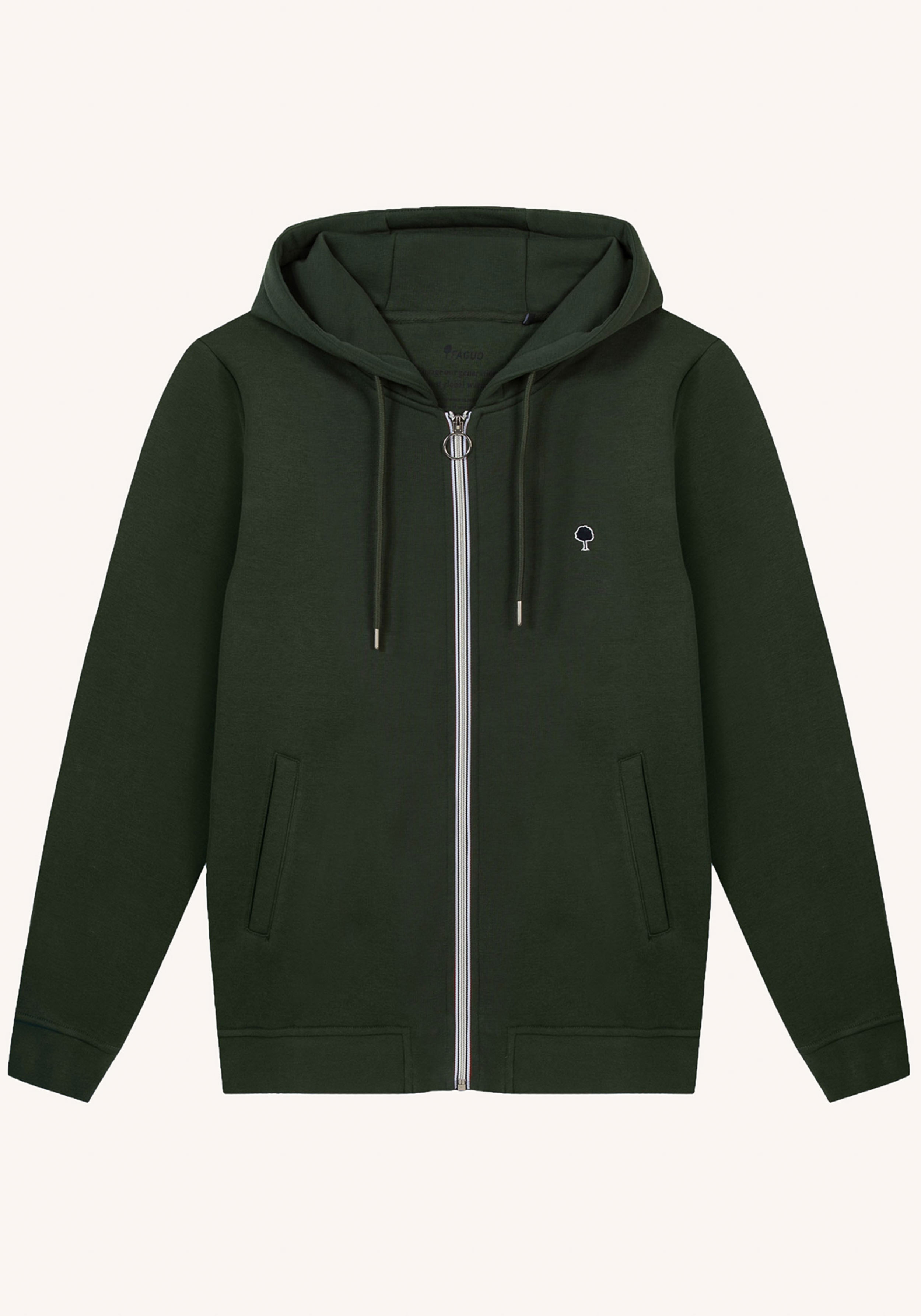 Faguo Zip-Pullover Mesnil Sweat Knit Dark Green