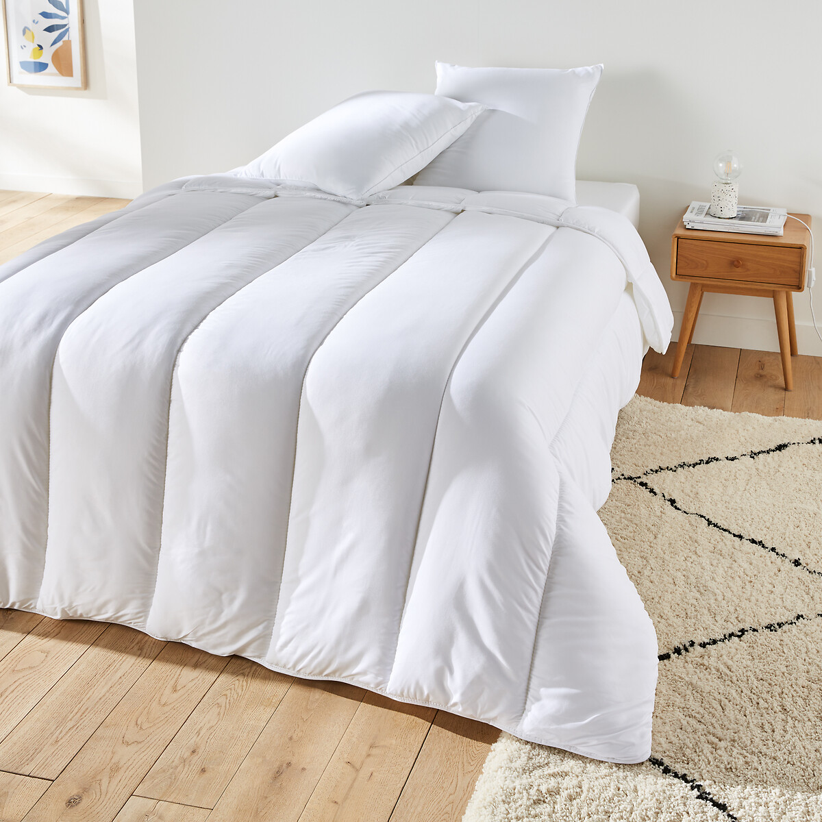 LA REDOUTE INTERIEURS<br>Pack edredão + almofadas microfibra, antiácaros