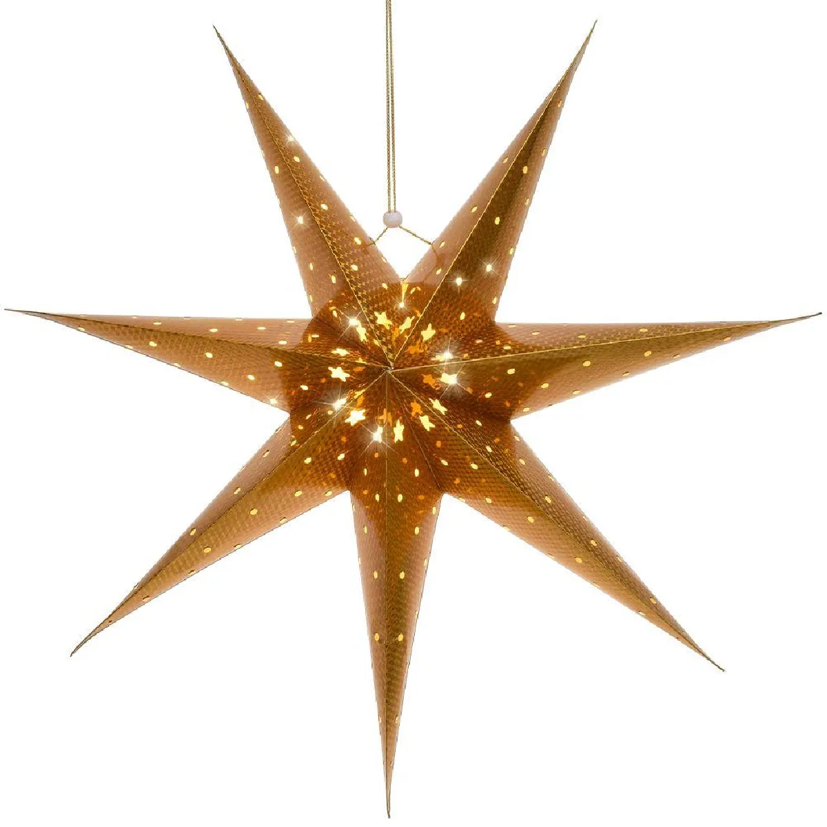 Étoile de Noël Papier Brillante - Dorée