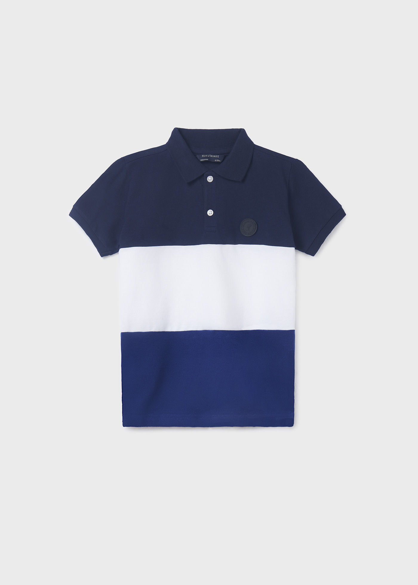 Camisa polo infantil de algodão com estampa