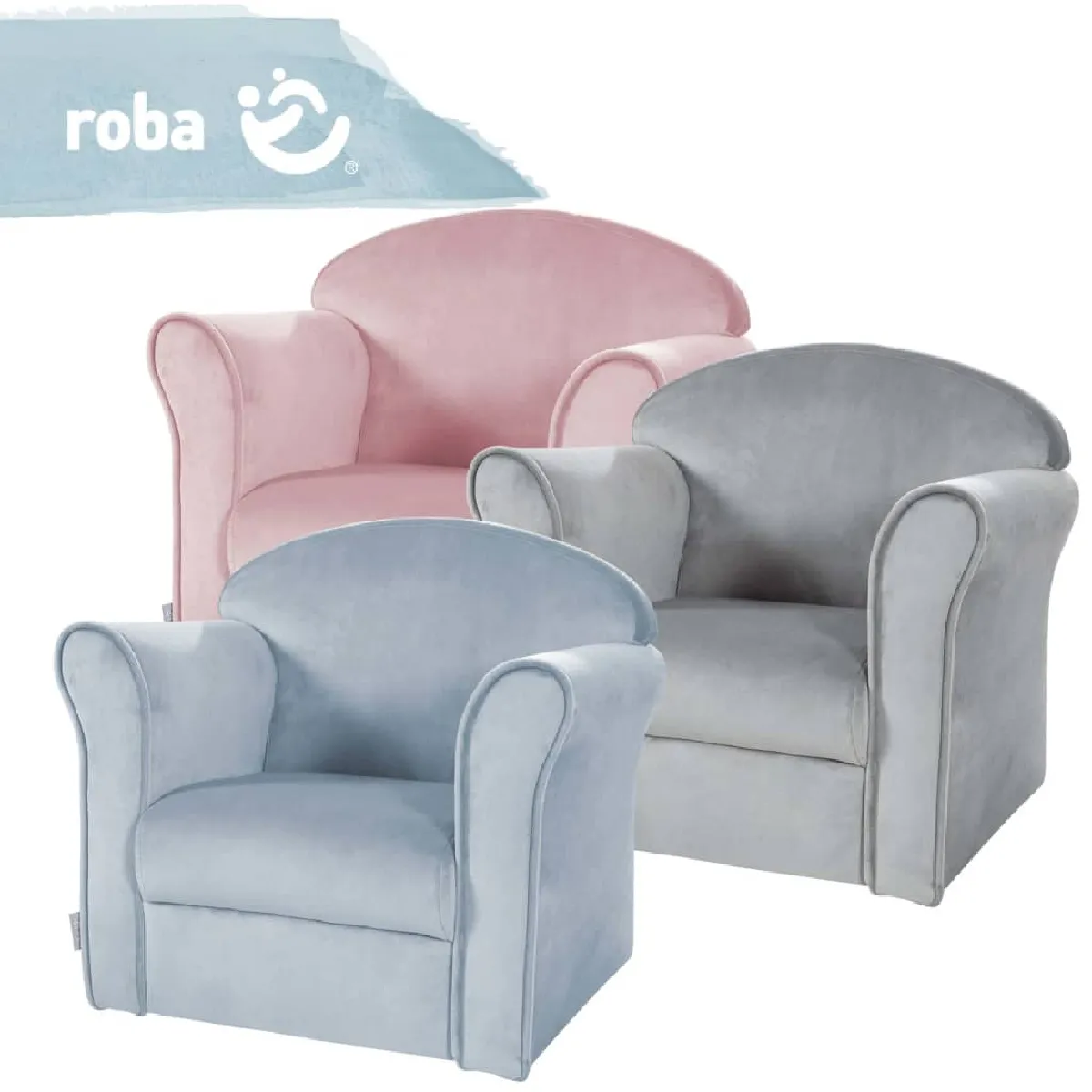 ROBA Fauteuil enfant Gris argenté