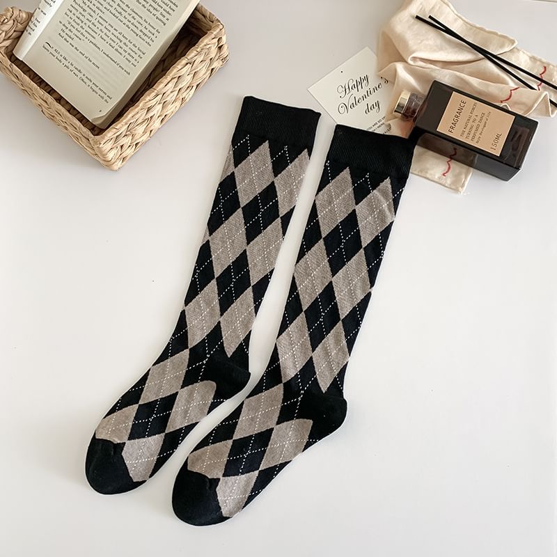 Loverly - Argyle kniekousen