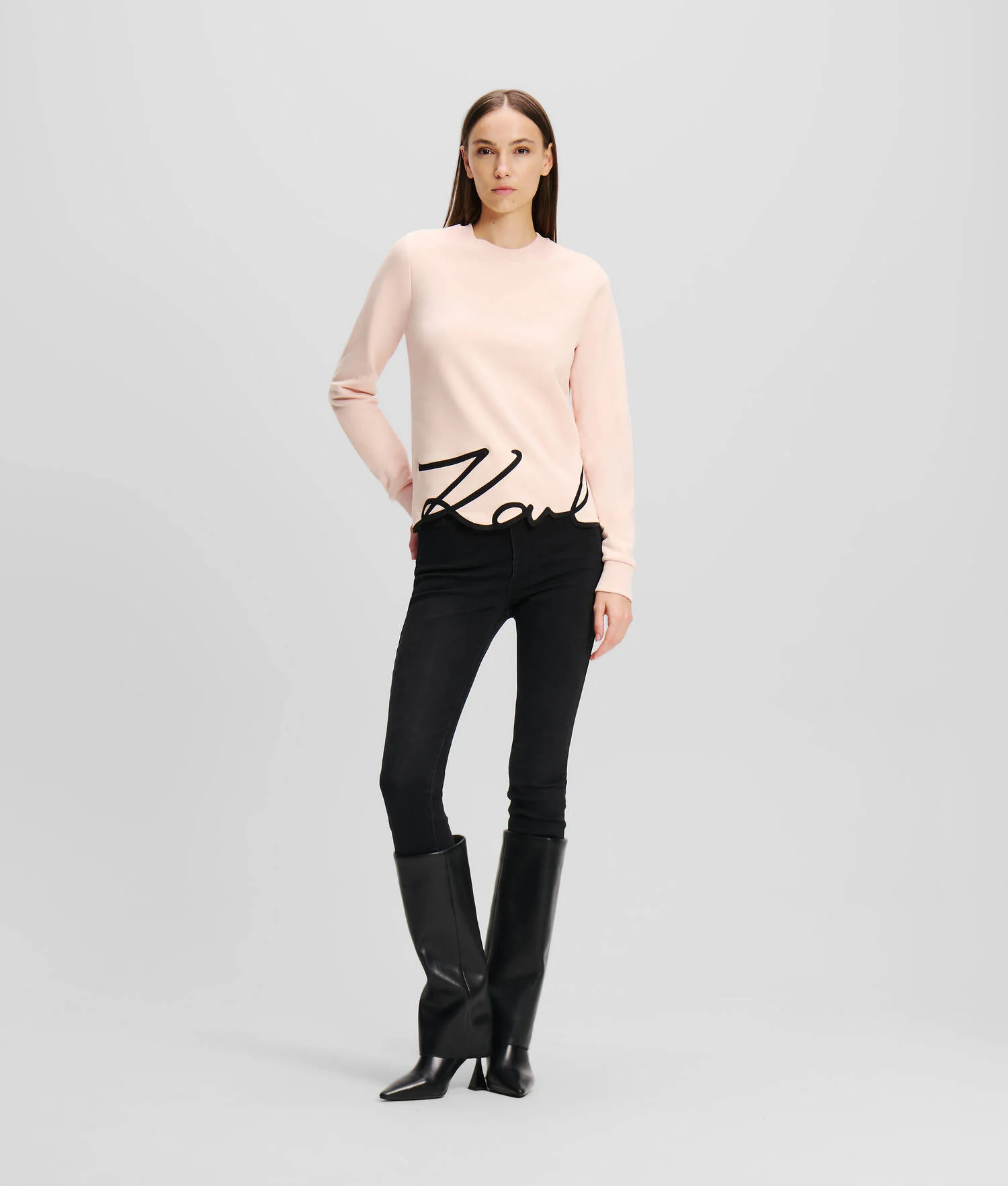 SWEAT-SHIRT À OURLET KARL SIGNATURE