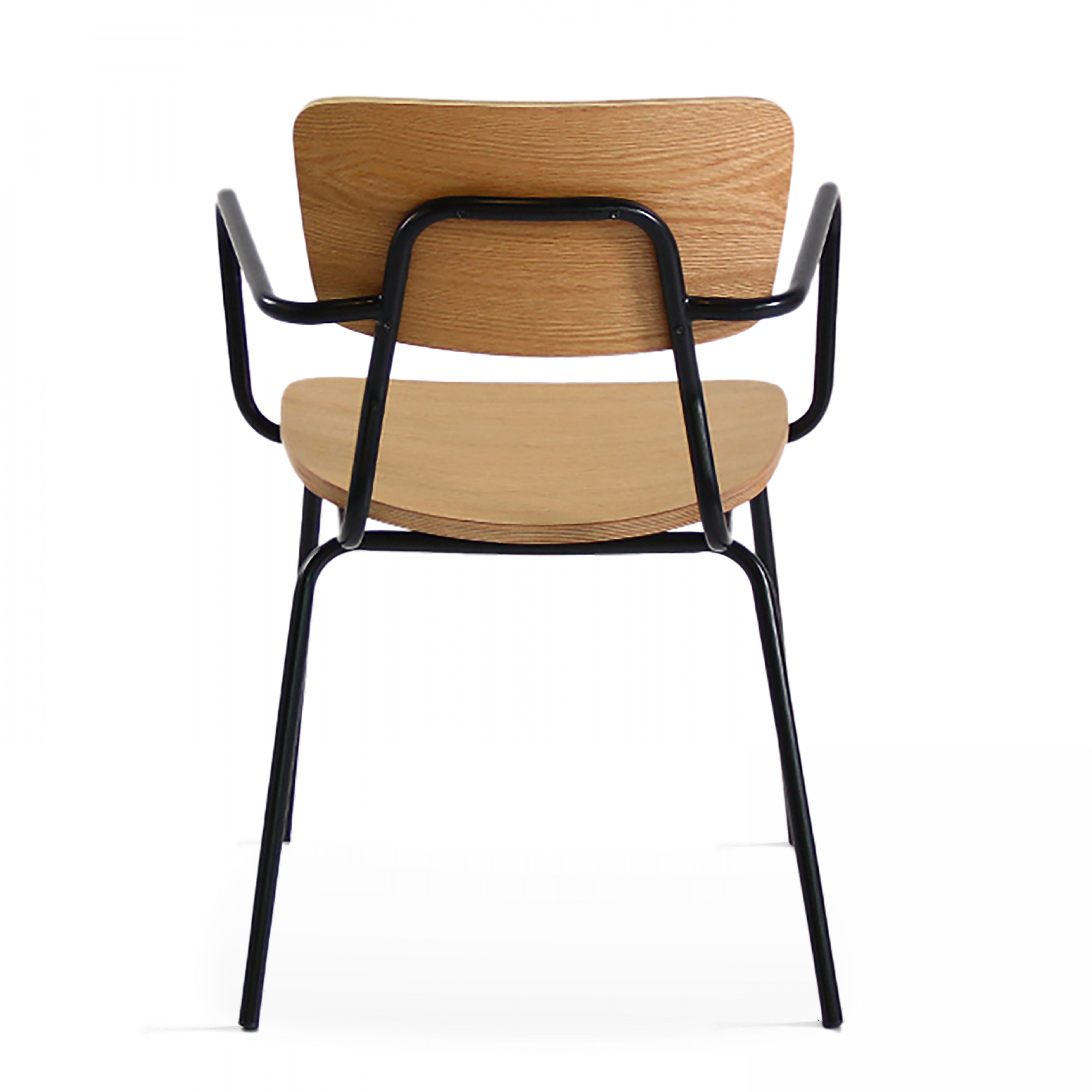 Lot de 2 chaises avec accoudoirs en bois