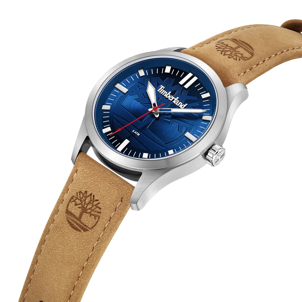 Montre Timberland Rambush cadran bleu cuir beige