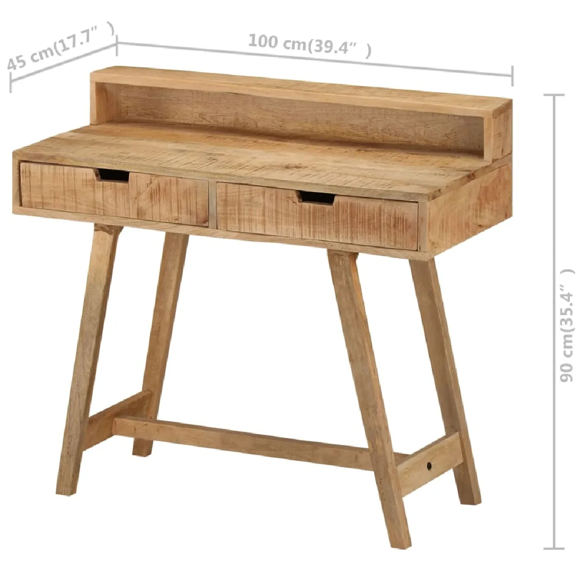 vidaXL Bureau Bois de manguier