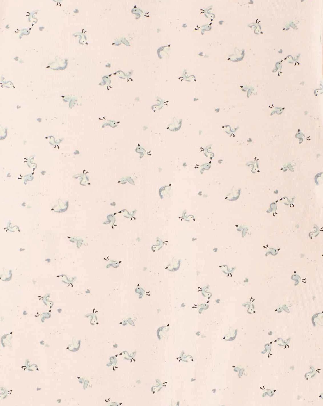 Langarm-Strampler BIRD'S TWITTERING FLOWER in peachy keen