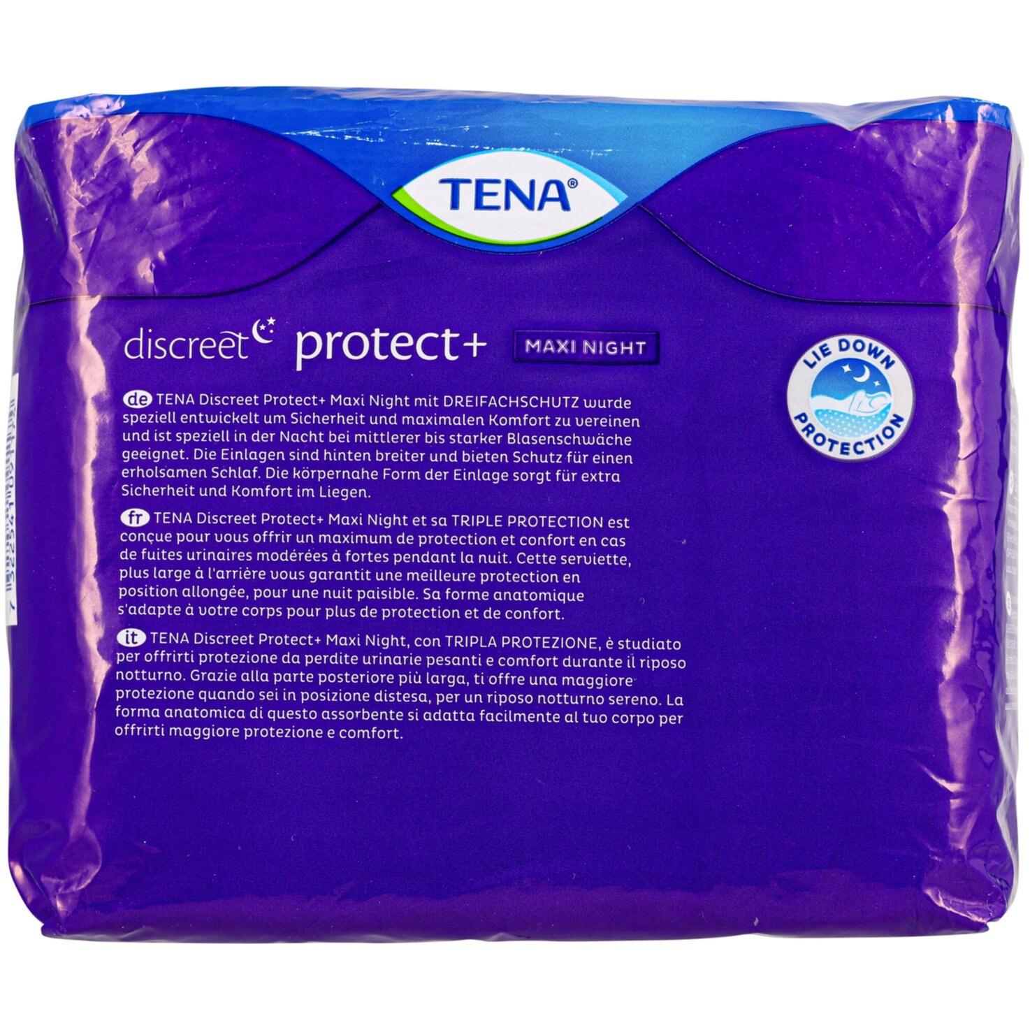Tena Discreet protect+ Inkontinenz-Einlagen Maxi Night 6 Stück