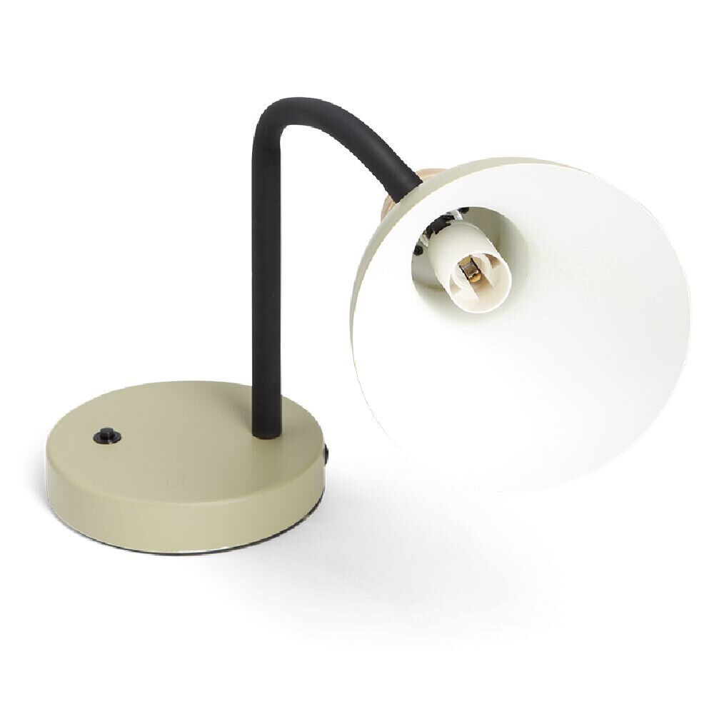 Lampe de bureau orientable métal vert Ø14xH36cm