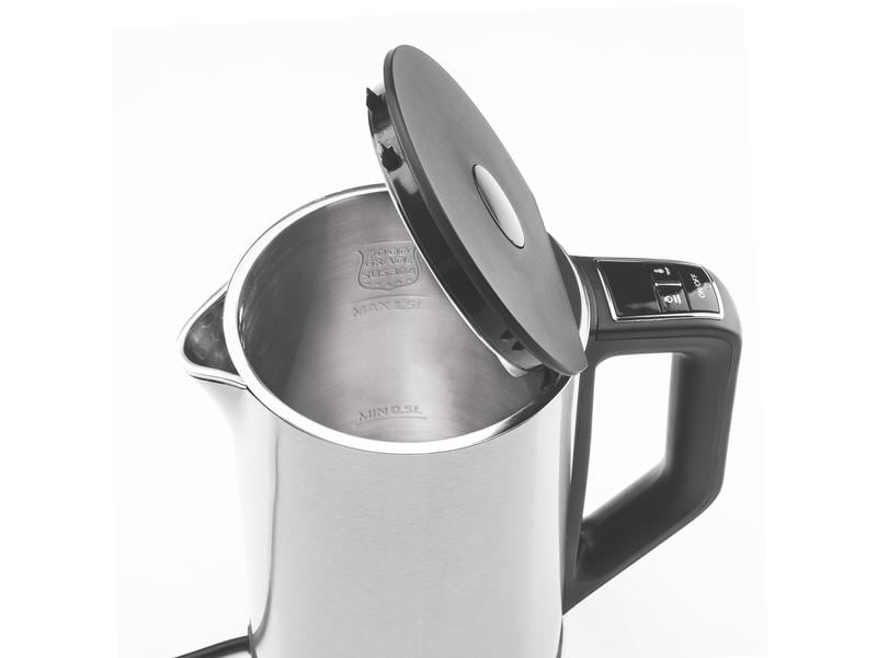 Gastroback Wasserkocher Cool Touch 1.5 l, Silber Wasserkocher mit variabel einstellbarer Temperatur