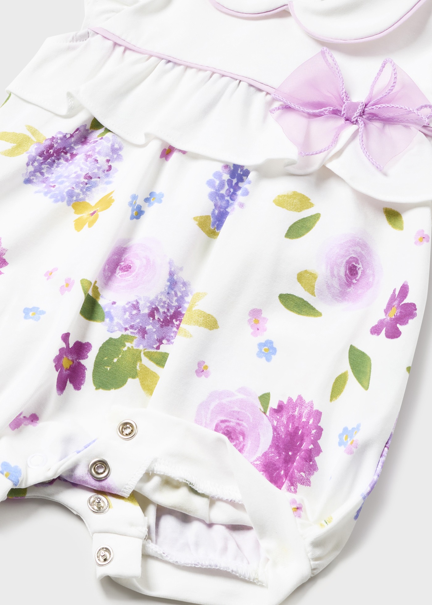 Macacão de bebê recém-nascido Lullaby Better Cotton com gola