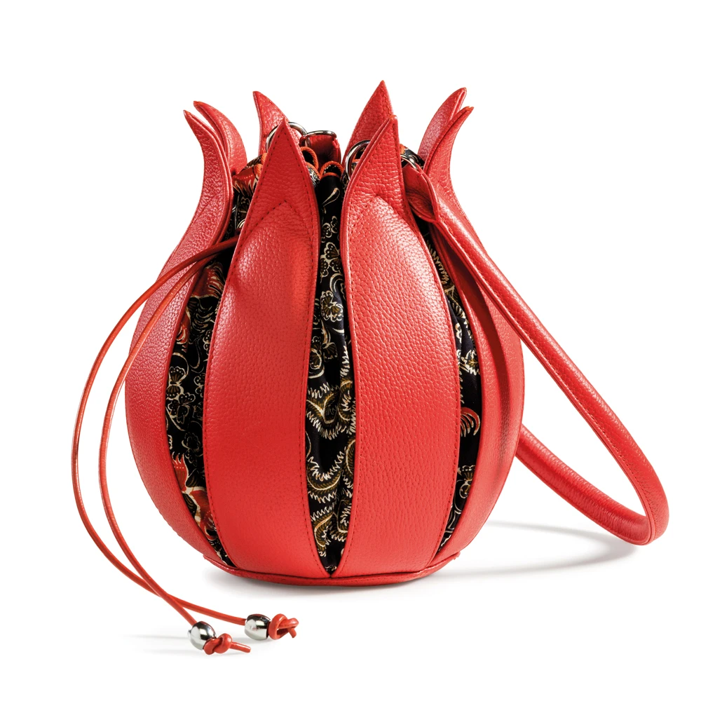 Tulip Structure Leather Orange - 