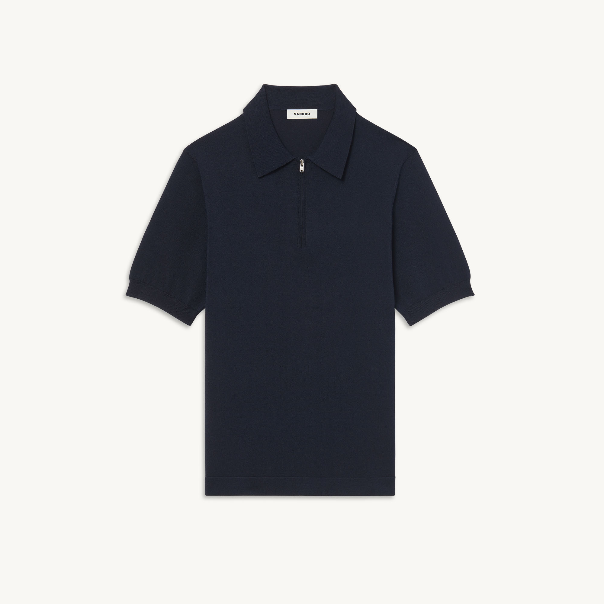 Polo en maille á col zippe