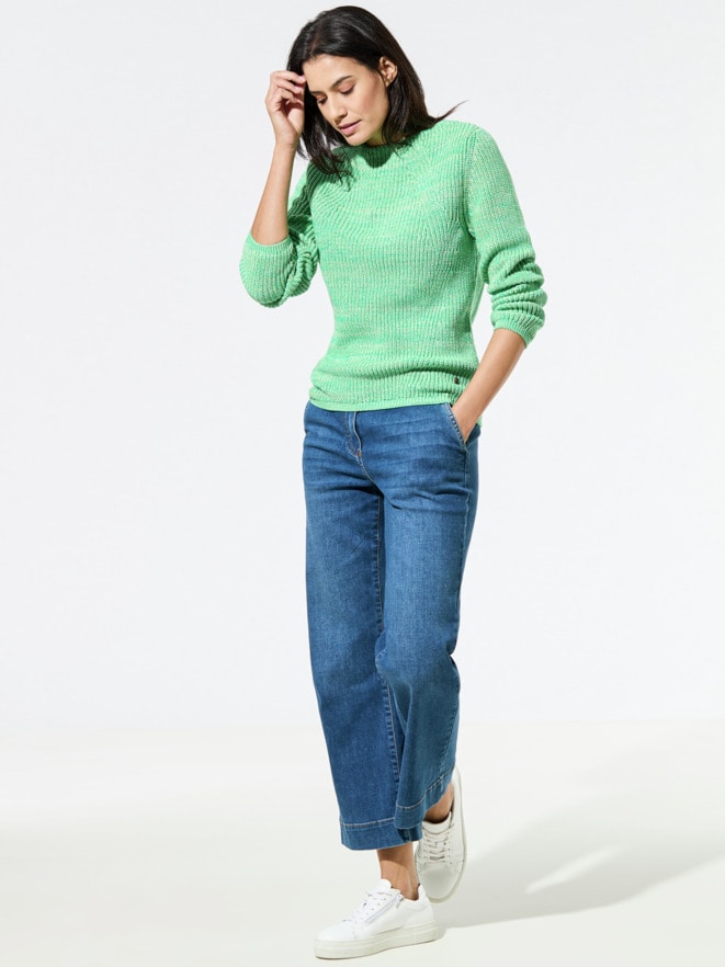 Baumwoll-Pullover Farbenspiel