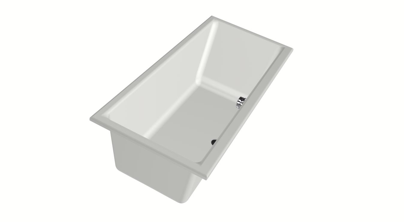 Xenz Kristal ligbad acryl 160x75x45cm wit mat