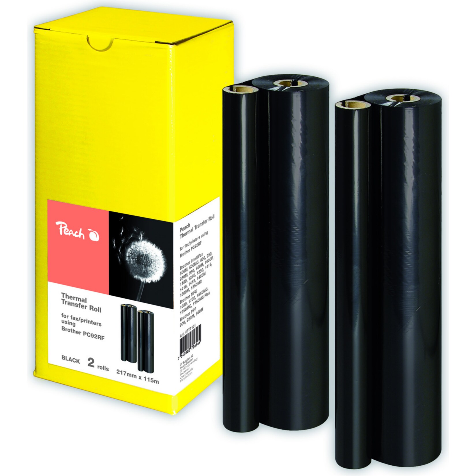Peach 2Thermal Transfer Rollen ersetzt Brother PC-92RF