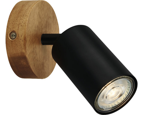 Plafondspot, 1-lichts, H 8,5 cm, zwart