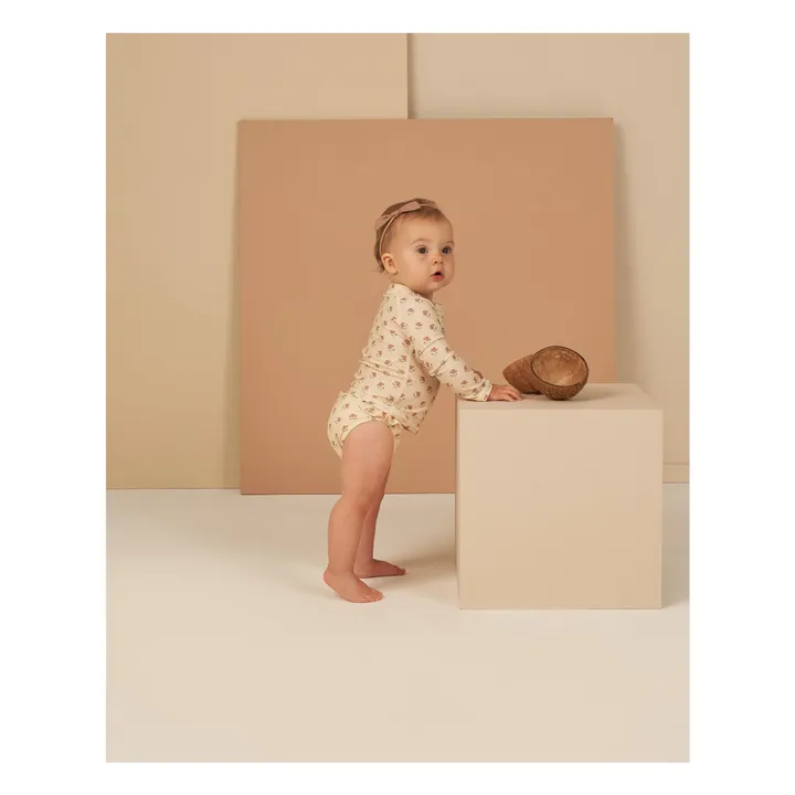 Rylee + Cru T-Shirt et Culotte de Bain Anti-UV Fleurs | Blanc cassé