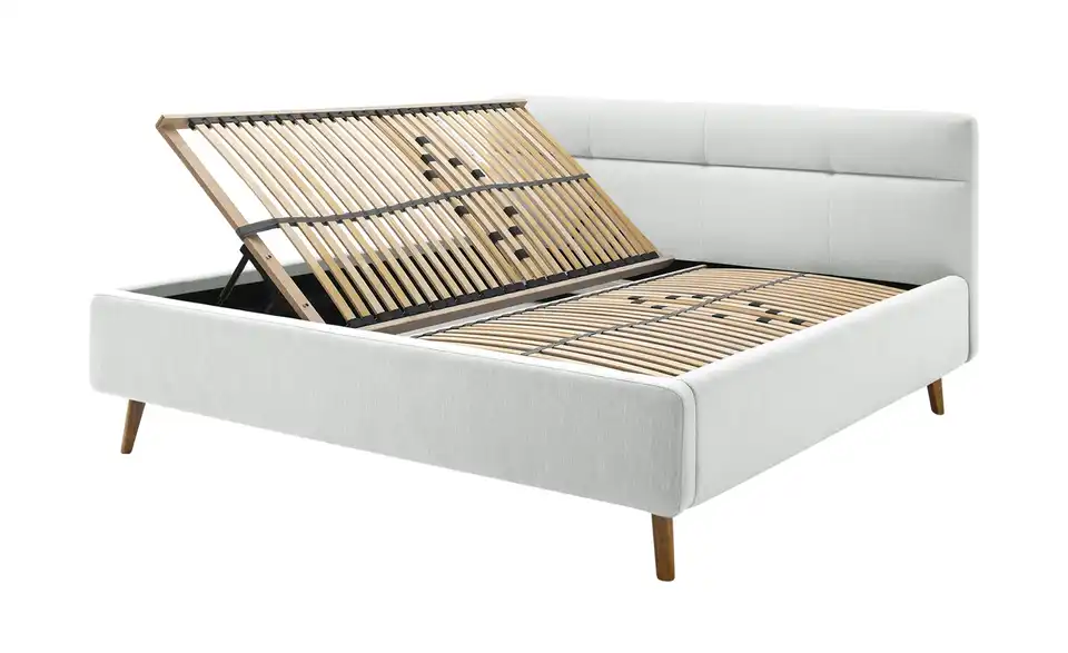 Polsterbett Lotte 160 cm Hellgrau