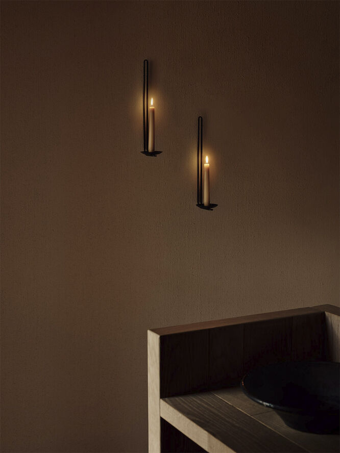 Audo Copenhagen Clip Candle Holder H34, Wall, Brass