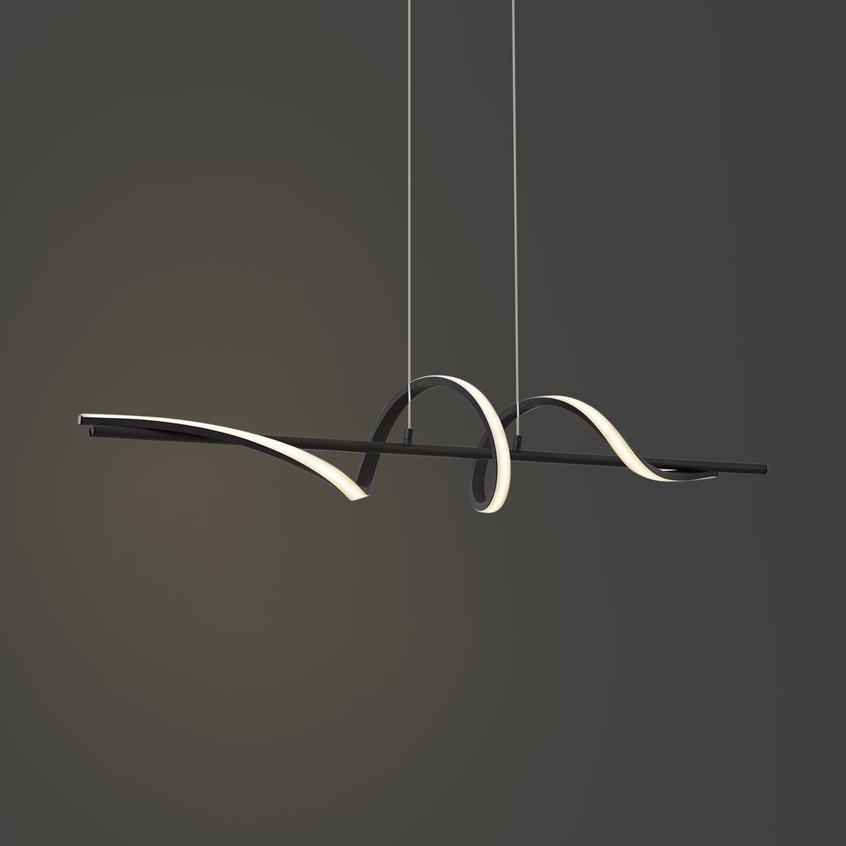 Design hanglamp zwart 110cm incl. LED 3-staps dimbaar - Wokkel