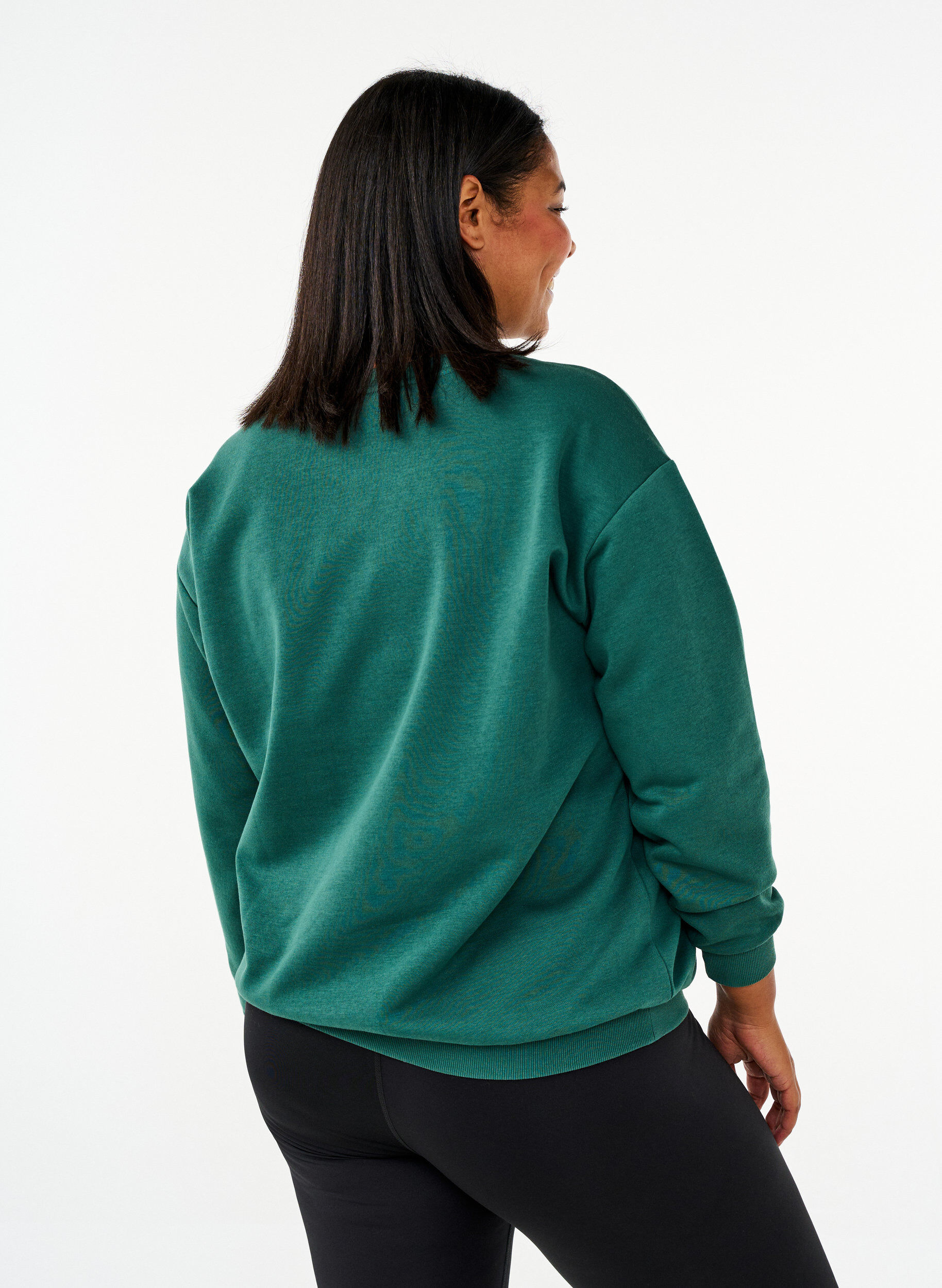 Sweatshirt med tekst i frotté