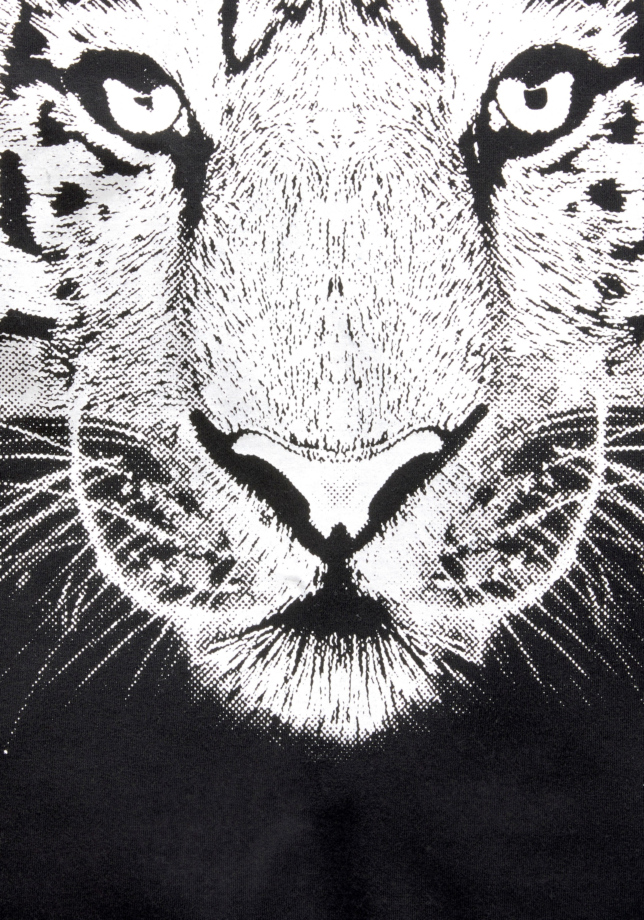 KIDSWORLD Langarmshirt »WHITE TIGER«, Basic Passform,  stylischer Druck,  Rundhalsausschnitt