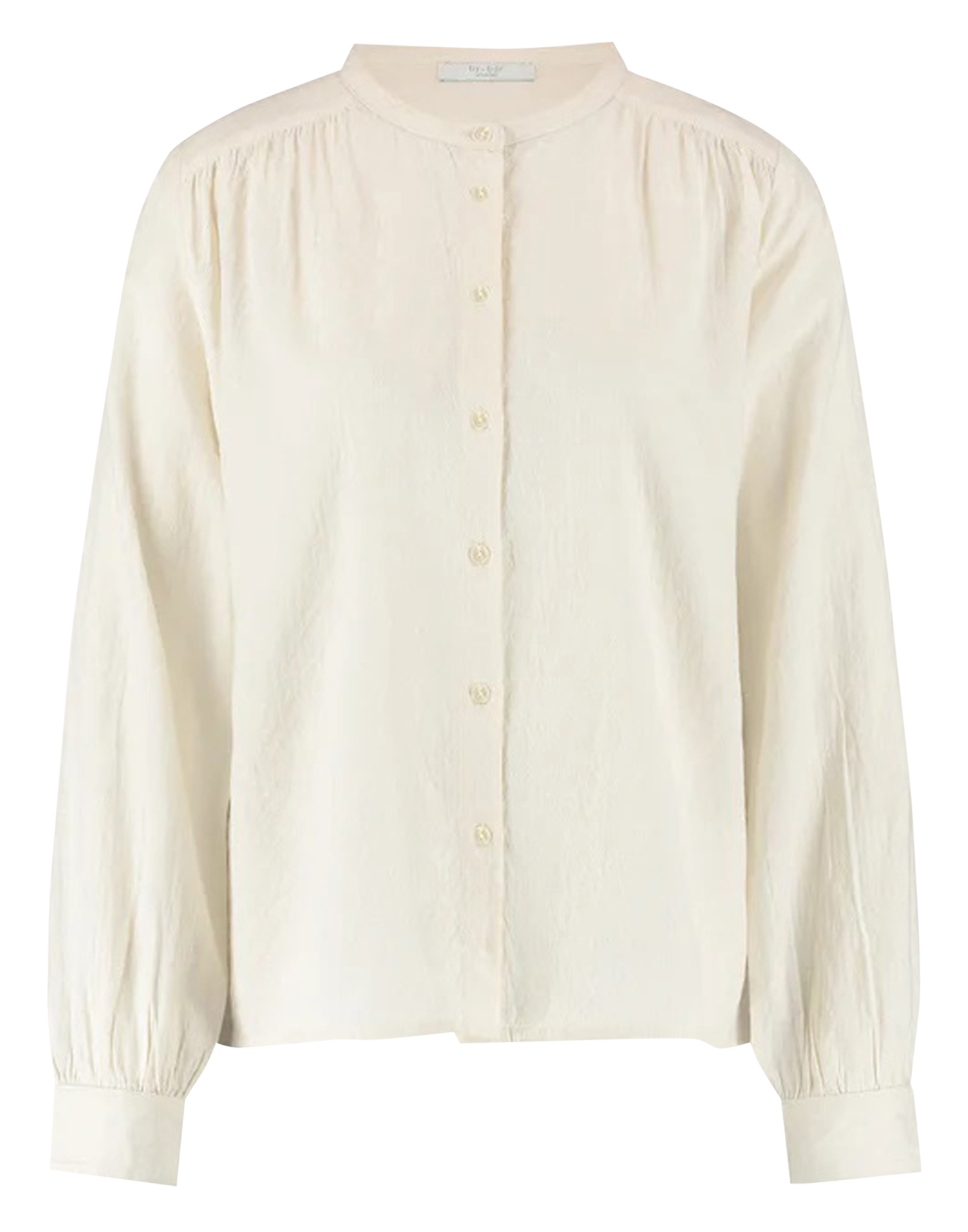 LENN - Chemise col rond droite en coton | Blanc