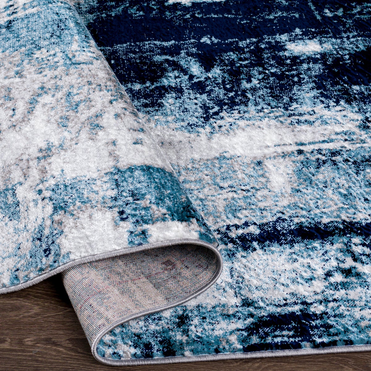 Abstract Modern Tapijt Blauw/Grijs 200x275 cm GIULIA