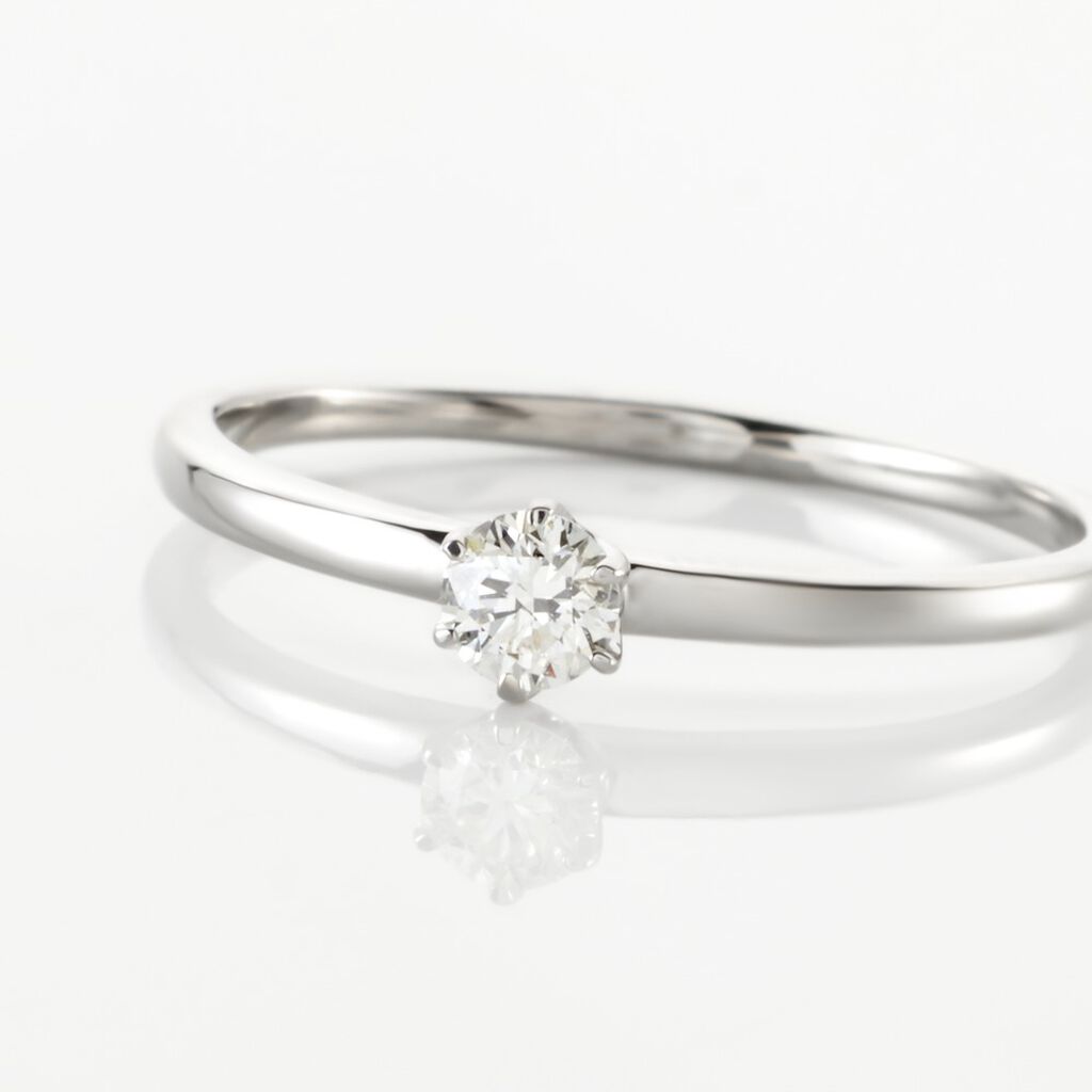Solitaire  Natalia Pl Platine Blanc Diamant