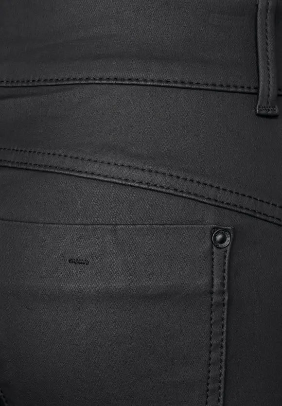 Coating Slim Fit Hose - Black