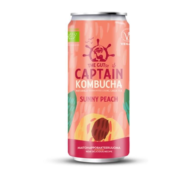 Kombucha Bio Bebida Chá Pêssego 250Ml