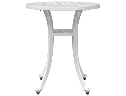 VIDAXL - Table d'appoint Table de jardin blanc ø48x53 cm aluminium coulé