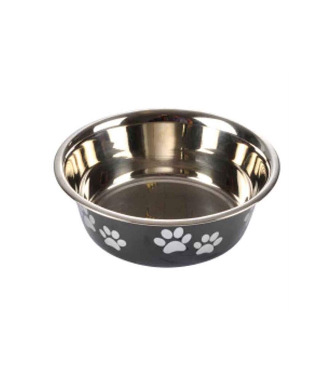 Paris Prix - Gamelle Pour Chien & Chat motifs Pattes 17cm Noir