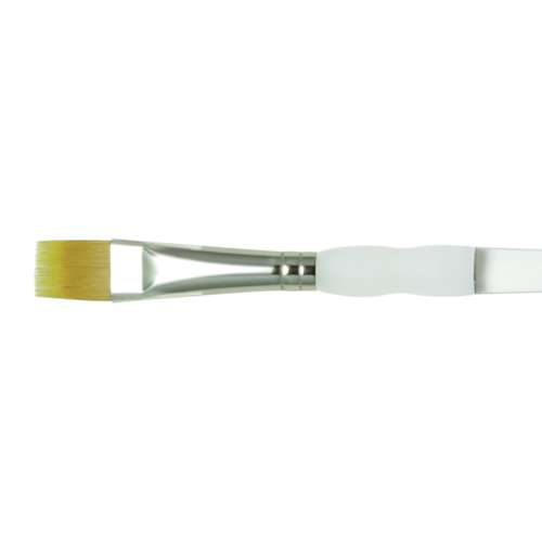 Royal & Langnickel Gold Taklon SG730 Synthetikpinsel, Soft Grip, Flach