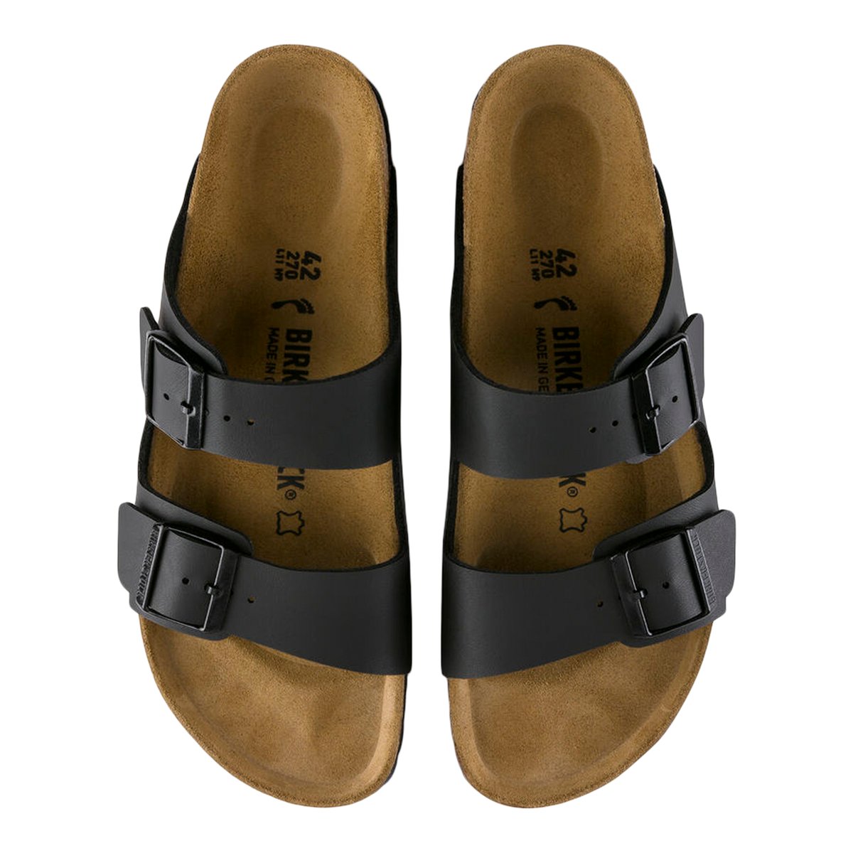 BIRKENSTOCK-Arizona_s-m-Sandales à glissière - Talon plat - Noir