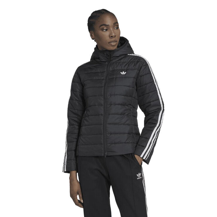 adidas hooded slim jacket Sort