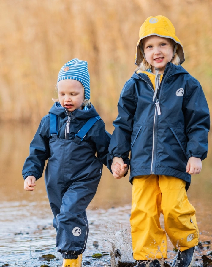 Regenhose PULLEA RAIN mit Hosenträgern in navy