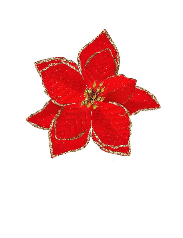 Julestjerner kunstige blomster Julepynt 12-pak Rød