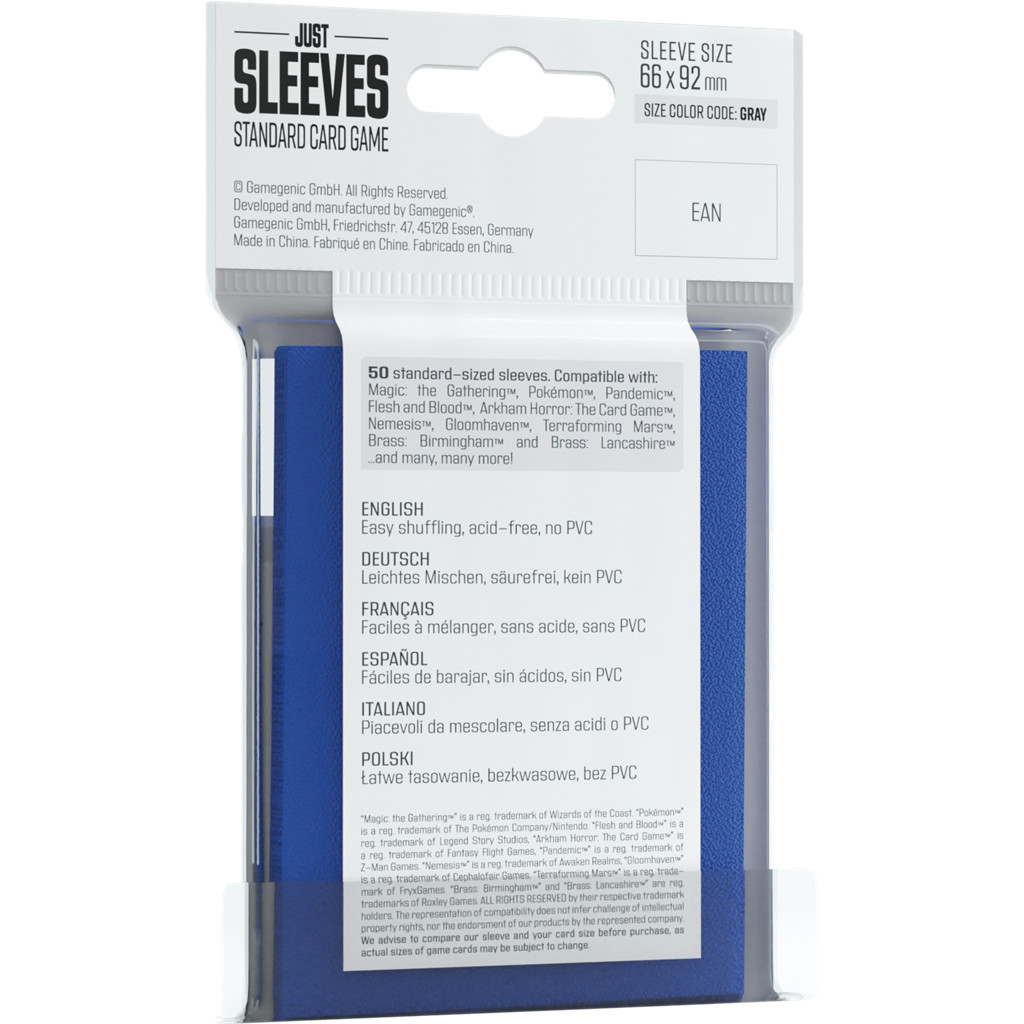 Gamegenic - 50 Just Sleeves Standard Size