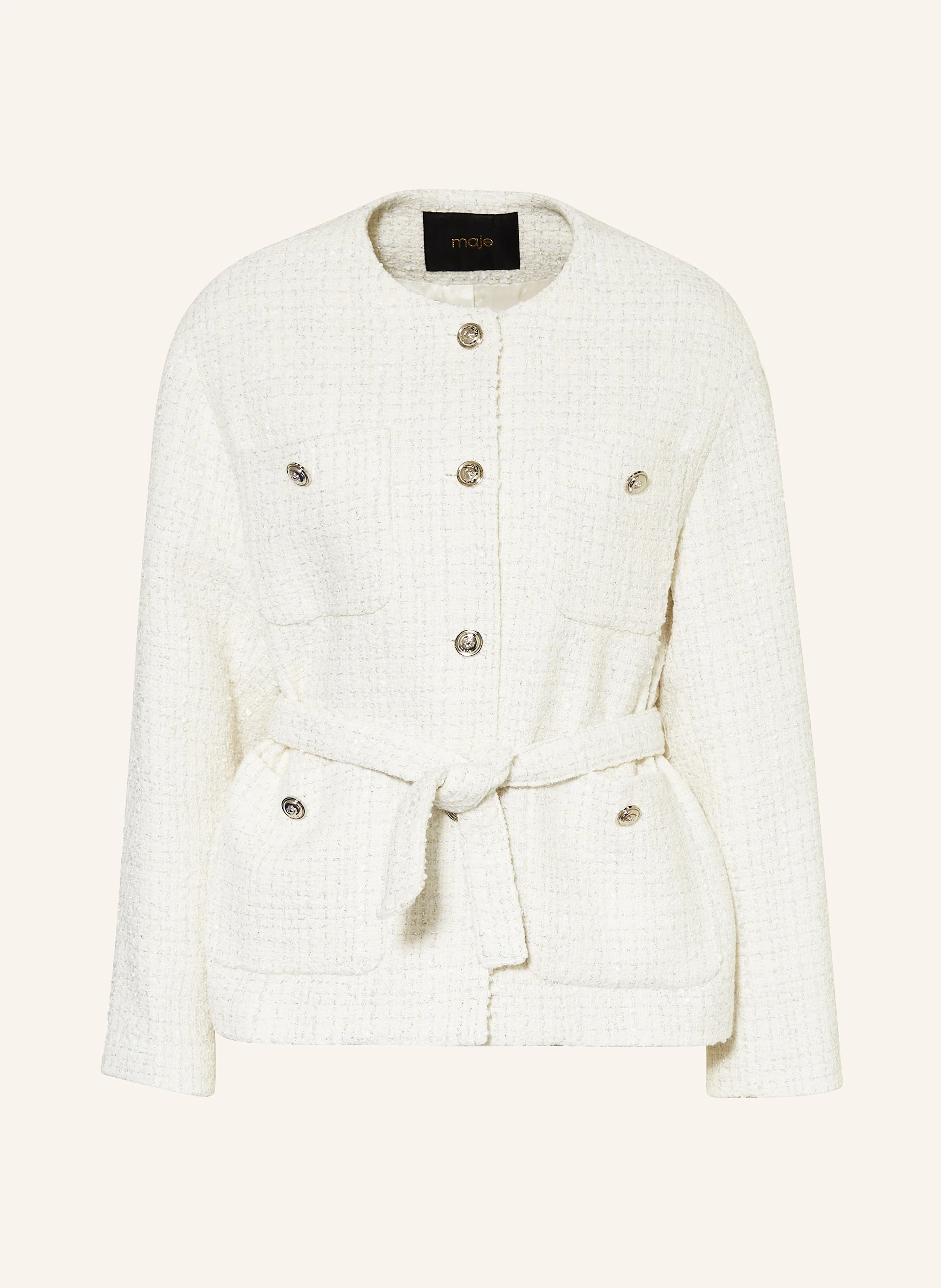 maje Bouclé-Jacke mit Glitzergarn
