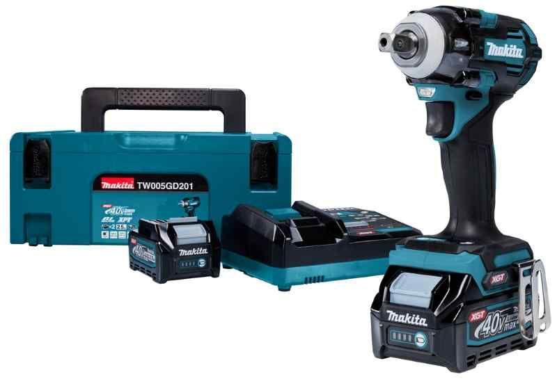 Makita TW005GD201 40 V Max Slagmoersleutel 2,5 ah accu (2 st), snellader, in mbox