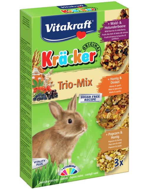 Vitakraft Konijn Kracker 3in1 - Konijnensnack