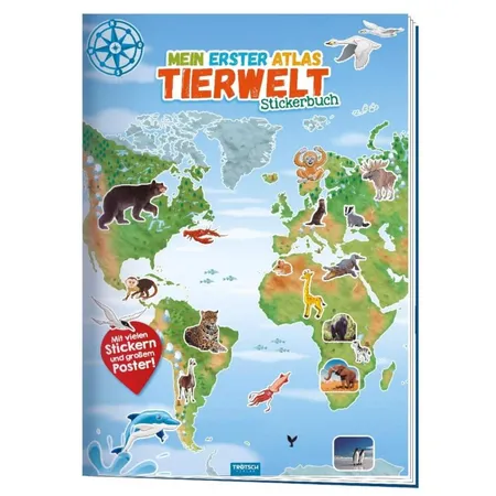 Trötsch Stickerbuch Mein erster Atlas Tierwelt