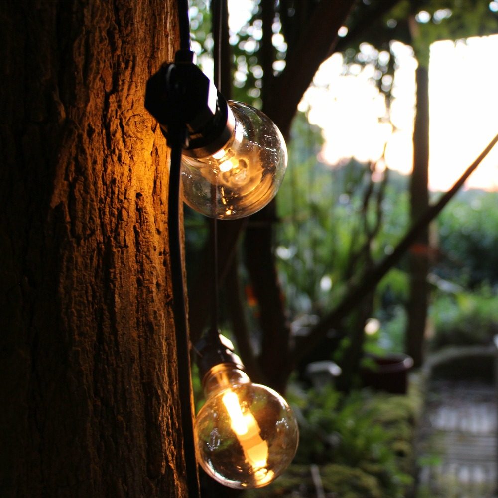 Guirlande vintage edy - 10 led effet filament blanc chaud - intérieur/ extérieur - chromex