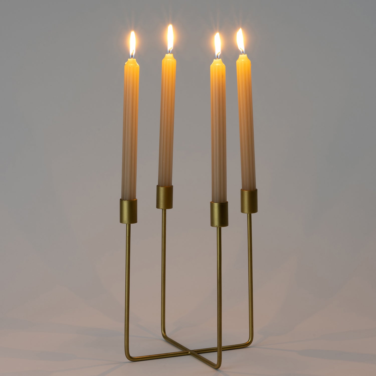 Intratuin kandelaar Ynes goud D 22,5 H 24 cm