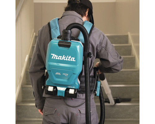 Makita DVC261ZX15 2x18V snoerloze handstofzuiger met rugzak, zonder accu en lader, inclusief 2 mondstukken en filter