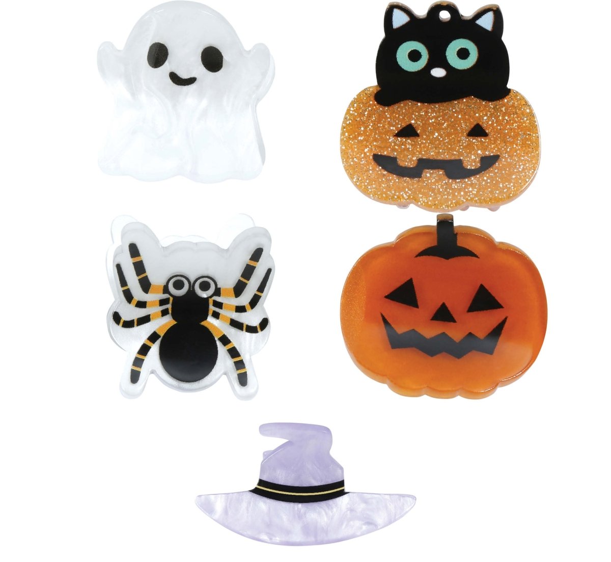 Halloween Haarclip Pompoen En Spook 5st