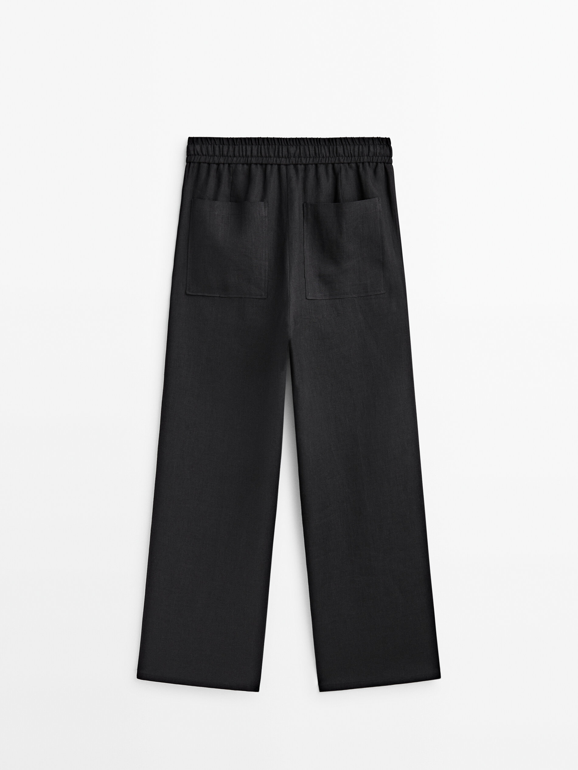 Calça jogging de linho Bolsillo carpintero - PRETA